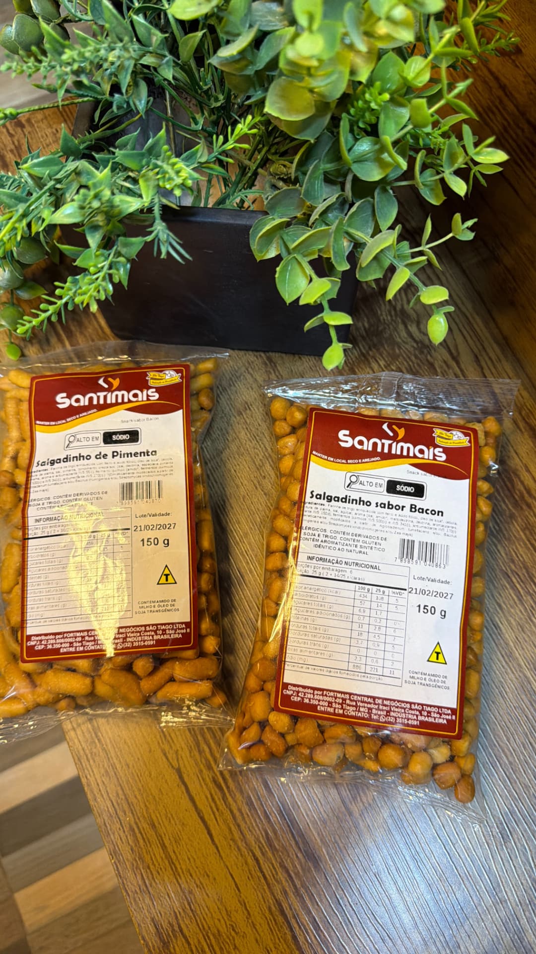 Salgadinho Sabor Bacon Santimais 150g Caixa 30 Unidades Santimais — 30 × 150g